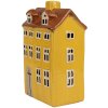Clayre & Eef 6CE1885 Portacandele in ceramica giallo 12x8x18 cm Stile country