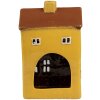 Clayre & Eef 6CE1885 Portacandele in ceramica giallo 12x8x18 cm Stile country