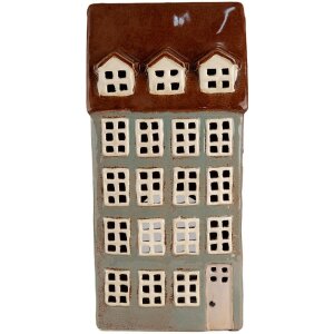 Clayre & Eef 6CE1886 Portacandele House in ceramica...