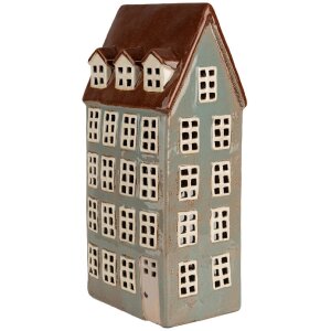 Clayre & Eef 6CE1886 Portacandele House in ceramica...