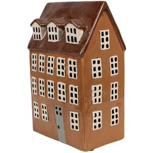 Clayre & Eef 6CE1887 Portacandele Casa in ceramica...