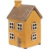 Clayre & Eef 6CE1891 Portacandela in ceramica giallo 9x9x15 cm Stile country