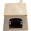 Clayre & Eef 6CE1899 Portacandele Casa in ceramica grigio beige 15x10x17 cm