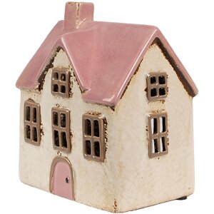Clayre & Eef 6CE1900 Portacandele House Beige Pink...