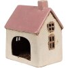 Clayre & Eef 6CE1900 Portacandele House Beige Pink 13x10x16 cm Ceramica