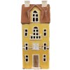 Clayre & Eef 6CE1913 Portacandele Casa Giallo Marrone Stile Country 11x9x25 cm