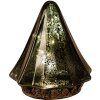 Clayre & Eef 6GL4570GR Albero di Natale a LED in vetro verde Ø 14x16 cm a batteria