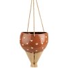 Clayre & Eef 6CE1863 Decorazione Fioriera Rosa Beige Ceramica 17x15x20 cm
