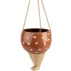 Clayre & Eef 6CE1863 Decorazione Fioriera Rosa Beige Ceramica 17x15x20 cm