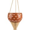 Clayre & Eef 6CE1863 Decorazione Fioriera Rosa Beige Ceramica 17x15x20 cm