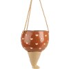 Clayre & Eef 6CE1863 Decorazione Fioriera Rosa Beige Ceramica 17x15x20 cm