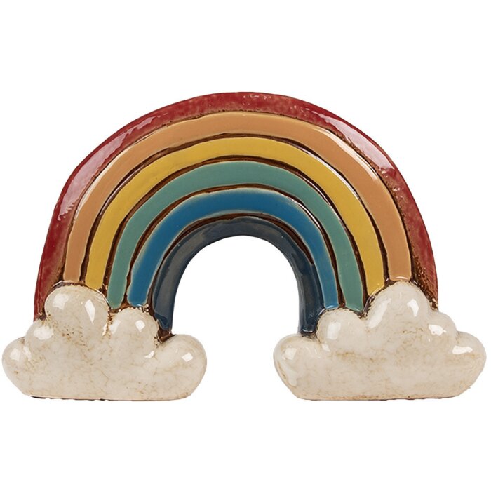 Clayre & Eef 6CE1865 Decorazione vaso da fiori in ceramica multicolore 26x9x16 cm
