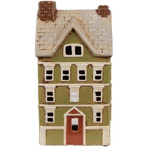 Clayre & Eef 6CE1870 Portacandele Casa in ceramica...