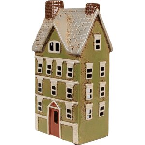 Clayre & Eef 6CE1870 Portacandele Casa in ceramica...