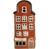 Clayre & Eef 6CE1871 Portacandele in ceramica rossa 12x9x25 cm Stile Country