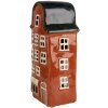 Clayre & Eef 6CE1871 Portacandele in ceramica rossa 12x9x25 cm Stile Country