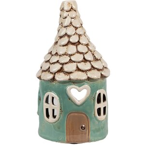 Clayre & Eef 6CE1873 Portacandele in ceramica verde...