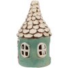 Clayre & Eef 6CE1873 Portacandele in ceramica verde Ø 11x20 cm Stile country