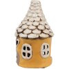Clayre & Eef 6CE1874 Portacandele Casa in ceramica giallo beige Ø11x17 cm