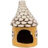 Clayre & Eef 6CE1874 Portacandele Casa in ceramica giallo beige Ø11x17 cm
