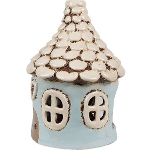 Clayre & Eef 6CE1875 Portacandele House Blue Beige...