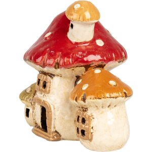 Clayre & Eef 6CE1876 Portacandele House Beige Red...