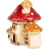 Clayre & Eef 6CE1876 Portacandele House Beige Red 17x12x16 cm