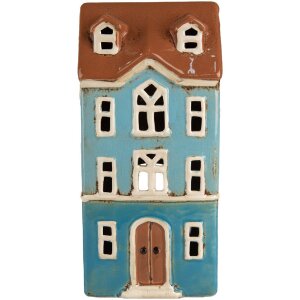 Clayre & Eef 6CE1915 Portacandele House Blue Brown...