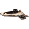Clayre & Eef 6CE1141L Ciotola Mucca in ceramica bianca e nera 31x29x3 cm