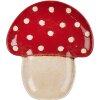 Clayre & Eef 6CE1906 Piatto grande in ceramica beige rosso 23x26 cm