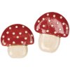 Clayre & Eef 6CE1906 Piatto grande in ceramica beige rosso 23x26 cm