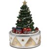 Clayre & Eef 6PR5099 Albero di Natale a forma di carillon Verde Oro Ø 11x15 cm Poliresina