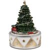 Clayre & Eef 6PR5099 Albero di Natale a forma di carillon Verde Oro Ø 11x15 cm Poliresina