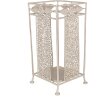 Clayre & Eef 6Y5664 Portaombrelli in ferro bianco antico 24x24x49 cm