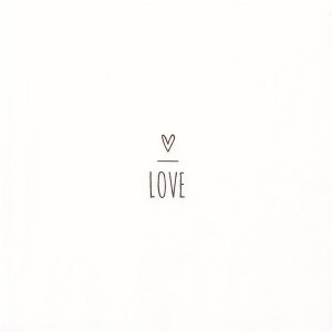 Clayre & Eef 73086 Tovaglioli di carta Love White...