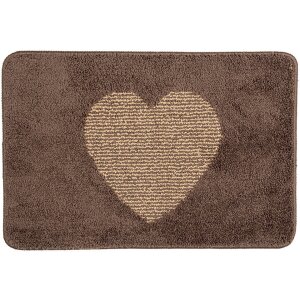 Clayre & Eef BM0007CH Tappeto da bagno Cuore Marrone...