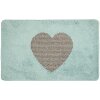 Clayre & Eef BM0008BL Tappeto da bagno motivo cuore blu 78x48 cm