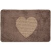 Clayre & Eef BM0008CH Tappeto da bagno motivo cuore marrone 78x48 cm