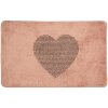 Clayre & Eef BM0008P Tappetino da bagno Heart Design Rosa 78x48 cm