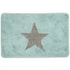 Clayre & Eef BM0009BL Tappeto da bagno con motivo a stella blu 58x38x1 cm