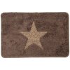 Clayre & Eef BM0009CH Tappeto da bagno marrone con motivo a stella 58x38 cm