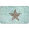 Clayre & Eef BM0010BL Tappeto da bagno con motivo a stella blu 78x48 cm