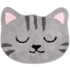 Clayre & Eef BM0012 Tappeto da bagno gatto grigio 60x50 cm