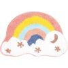 Clayre & Eef BM0016 Tappeto da bagno nuvola arcobaleno 60x40 cm