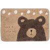 Clayre & Eef BM0018 Tappeto da bagno Orso Marrone Beige 58x38 cm