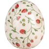 Clayre & Eef 6CE1919L Uovo decorativo in ceramica beige rossa Ø 14x16 cm Stile country