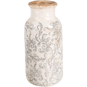Clayre & Eef 6CE1927L Vaso Ø 15x32 cm Bianco