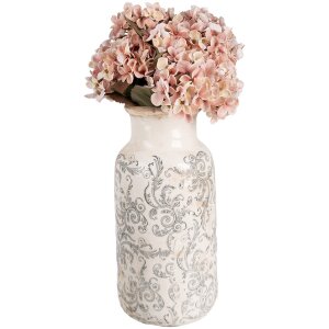Clayre & Eef 6CE1927L Vaso Ø 15x32 cm Bianco