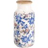 Clayre & Eef 6CE1928L Vaso Decorazione Floreale Beige Blu Ø15x32 cm