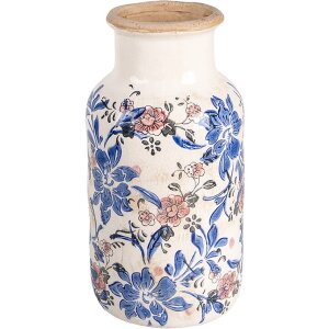 Clayre & Eef 6CE1928M Vaso design floreale Ø 14x26 cm